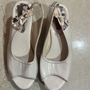 Heels & Wedges | Cream Color Platform Heels-Wedges | Freeup