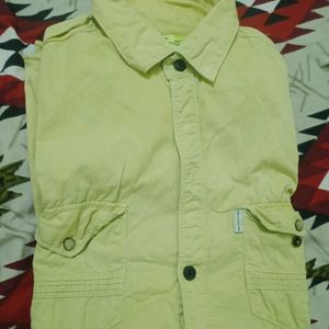 Denim Yellow Cotton Shirt