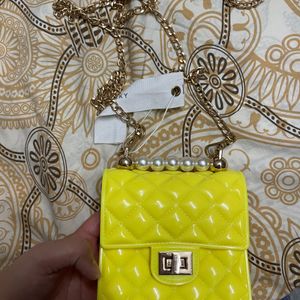 Neon yellow chanel on sale bag