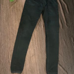 Black Denim Straight Jeans Size M