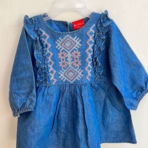 Girls Clothing | Denim Frock For 2-4 Years Baby Girl | Freeup-sgquangbinhtourist.com.vn