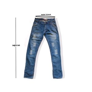 Jeans & Pants | Blue Mid Rise Jeans(Men) | Freeup