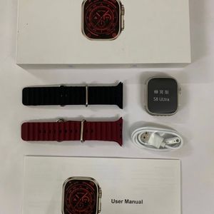 4G Smartwatch S8 ultra ( Maroon & Black Strap )