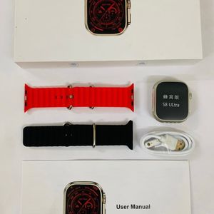 4G Smartwatch S8 Ultra (black And Red Strap)