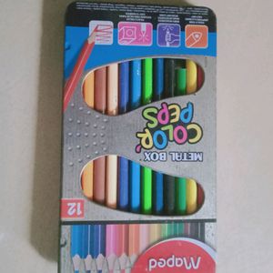 Maped Color'Peps Pencil Set of 12 Colours - Metal Box