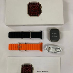 4G Smartwatch S8 Ultra (Orange And Black Strap)