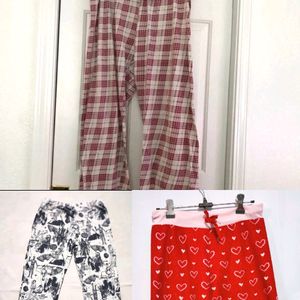 Palazzos & Salwars, Red and White Plaid Pajama Pant