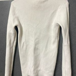 Sweaters & Sweatshirts | White Woolen Top | Freeup