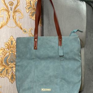 Handbags Branded Caprese Aqua Green Tote Handbag Freeup