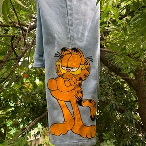 Jeans & Trousers | GARFIELD HAND-PAINTED BAGGY JEANS | Freeup