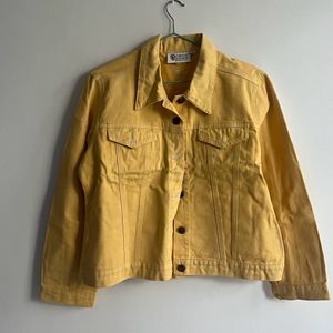 Pastel yellow denim outlet jacket