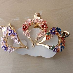 3 Pcs Hair Jaw Claw Multicolour For Women