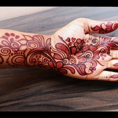 red mehndi cone name black and red mehndi design mehndi design 2021 simple  mehndi desig… | Mehndi designs for hands, Latest mehndi designs, Full hand mehndi  designs