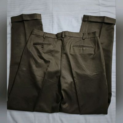 Buy Men Navy Solid Slim Fit Trousers Online - 177444 | Van Heusen