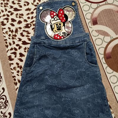 7 Year Party Wear Kids Girls Top Printed Denim Dungaree Set, Size: Small at  Rs 270/set in Howrah