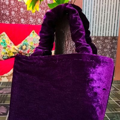 Buy online Yellow Velvet Bag from boys for Women by Manlak for ₹299 at 70%  off | 2024 Limeroad.com