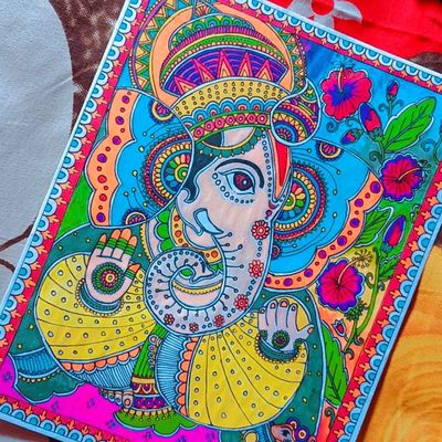 Ganesh ji Mandala art Drawing by Sukanya Sharma - Pixels