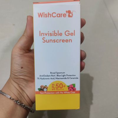 Sunscreen, Wishcare Invisible Gel Sunscreen SPF 50