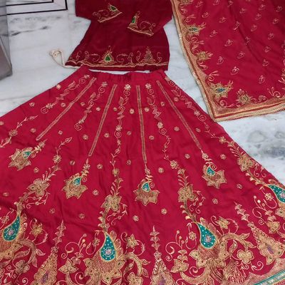 Lehenga Choli  A Beautiful Red Rajestani Dress , 1 Time Wearing