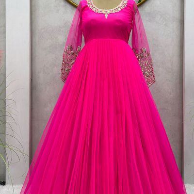 Glamorous Party Wear Georgette Full Stiched Gown With Dupatta – Shine  Fashion