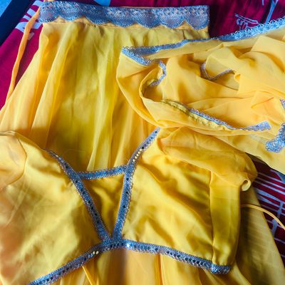New Turmeric Yellow Colour Chikankari Lehenga Choli for Haldi Function Wear  Party Wear Dress Lehenga for Bride Lehenga Choli for Bridesmaid - Etsy