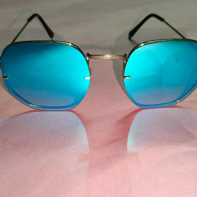 Large Clear Sky Blue Tint High Quality Acetate Men's Hip Hop Sunglasses |  eBay