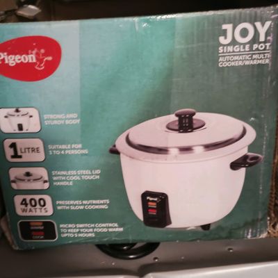 Pigeon by Stovekraft Joy Rice Cooker with Single pot, 1 litres. A smart  Rice Cooker for your own kitchen (White)