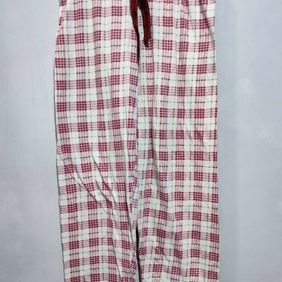 Palazzos & Salwars, Red and White Plaid Pajama Pant