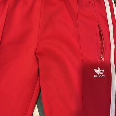 adidas Originals Beckenbauer Track Pants Men's M Team Navy Red Scarlet FB  nation | eBay