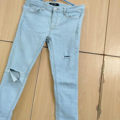 ZLZ Blue Black Ripped Distressed Jeans for Men Slim India | Ubuy