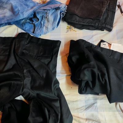 MANCREW Formal Pants for men - Formal Trousers Combo - Navy Blue, Light Grey