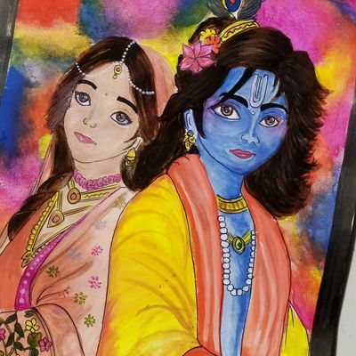 LOOK MY WALL Radha Krishna Painting With Frame Big Size Canvas Printed Wall  Art Home Decorative Paintings For Living Room Bed Room Drawing Room Office  Hotels & Wall Decoration (24�x15�) : Amazon.in: