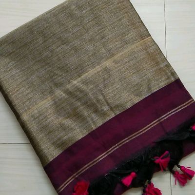 fcity.in - Soft Khadi Cotton With Bp / Banita Pretty Sarees