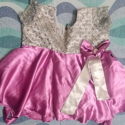 Satin frock for hot sale baby girl