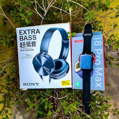 MIRZA Bluetooth GT08 Smart Wrist Watch & Extra Extra Bass XB450 Headphones  for LG g4c(Extra Extra Bass XB450 Headphones & Bluetooth GT08 Smart Watch  Wrist Watch Phone with Camera & SIM Card