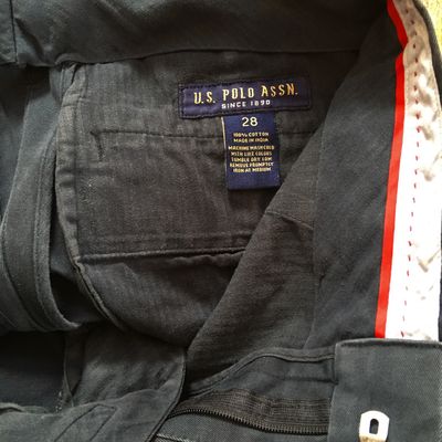 U.S. Polo Assn. Men Striped Formal Wear Trousers | KNOCKOUT | Dark Grey |  66080