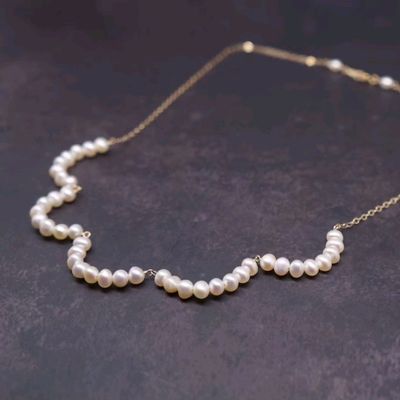 Dainty Pearl Necklace – Silk Moth Jewelry