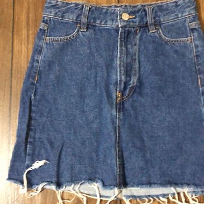 H and clearance m jean skirt