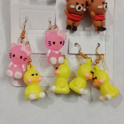 Homchy Christmas Decoration 1 Pair Cute Cartoon Earrings Gift for Women  Girl Birthday/Valentine's Day/Anniversary - Walmart.com