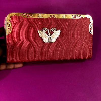 Clutches | Best Quality Hand Bag For Women And Girls In Red pink Colour |  Freeup