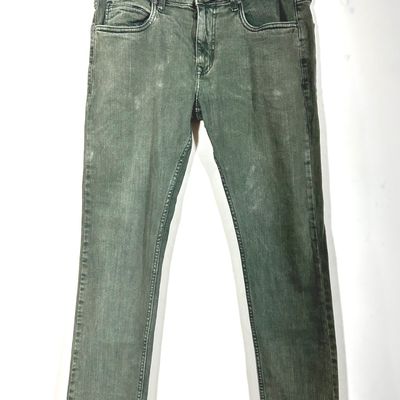 Buy Men's Olive Baggy Straight Fit Jeans Online at Bewakoof
