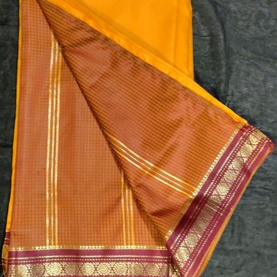 Buy MOHINI SAREE Solid/Plain Daily Wear Art Silk Mustard Sarees Online @  Best Price In India | Flipkart.com