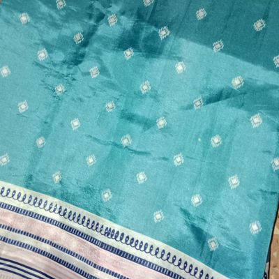 Light Blue Kanjivaram Silk Saree With Mayil Motifs | Singhania's