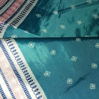 Navy Blue Saree with Purple Border, Mayil Chakkaram Butta, Kanchipuram –  villvam