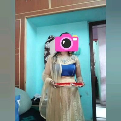Neerja Printed Blue Layered Dress With Dupatta | Mastani Dress Ka Photo |  3d-mon.com