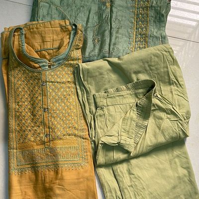 Mustard Yellow Kurta Set