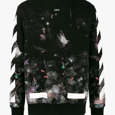 Off white deals sweatshirt galaxy