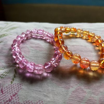 October Birthstone Pink Opal Bracelet Set, Dainty Sterling Silver Stac –  Dainty Rocks Jewellery