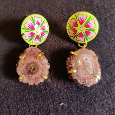 Fire Agate Earrings, Crackle Agate Earrings, Natural Stone Earrings, Boho  Earrings, Hippie Earrings, Dangle Earrings, Tiered Earrings | MakerPlace by  Michaels