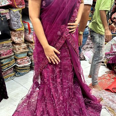 Buy NEERUS Embroidered Round Neck Lace Women's Lehenga Choli Set | Shoppers  Stop